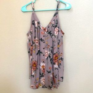 Chiffon floral swing cami